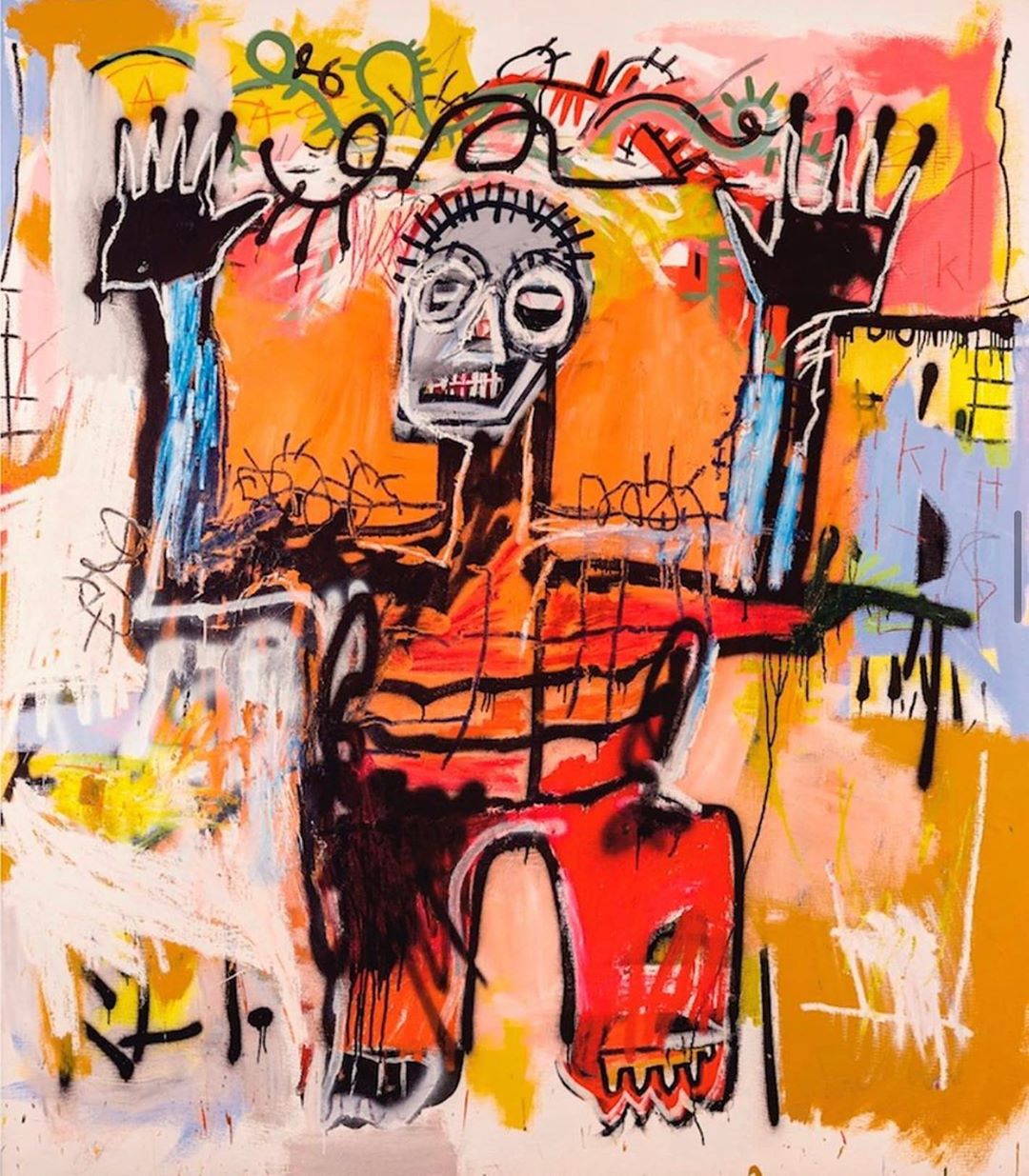 BASQUAT Untitled Black King Hands Up 1981