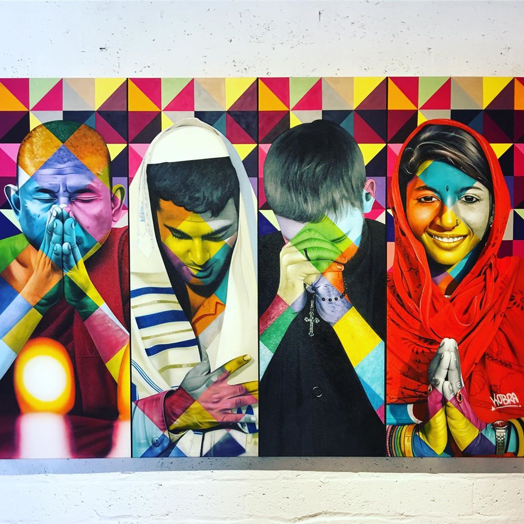 Eduardo Kobra Religion Coexist B4WRikBp9d0