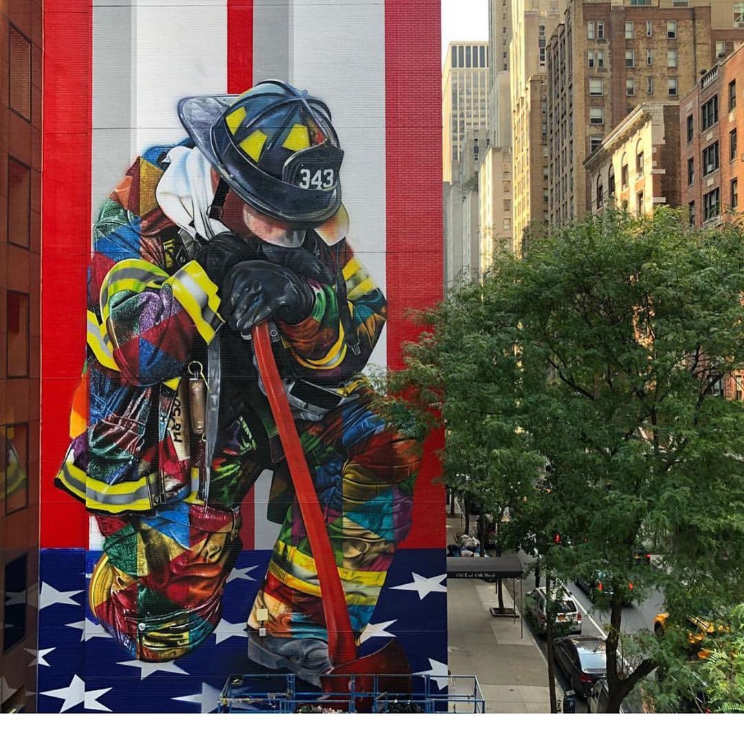 Eduardo Kobra The Braves of 9 11 B2RlD 5l9J6