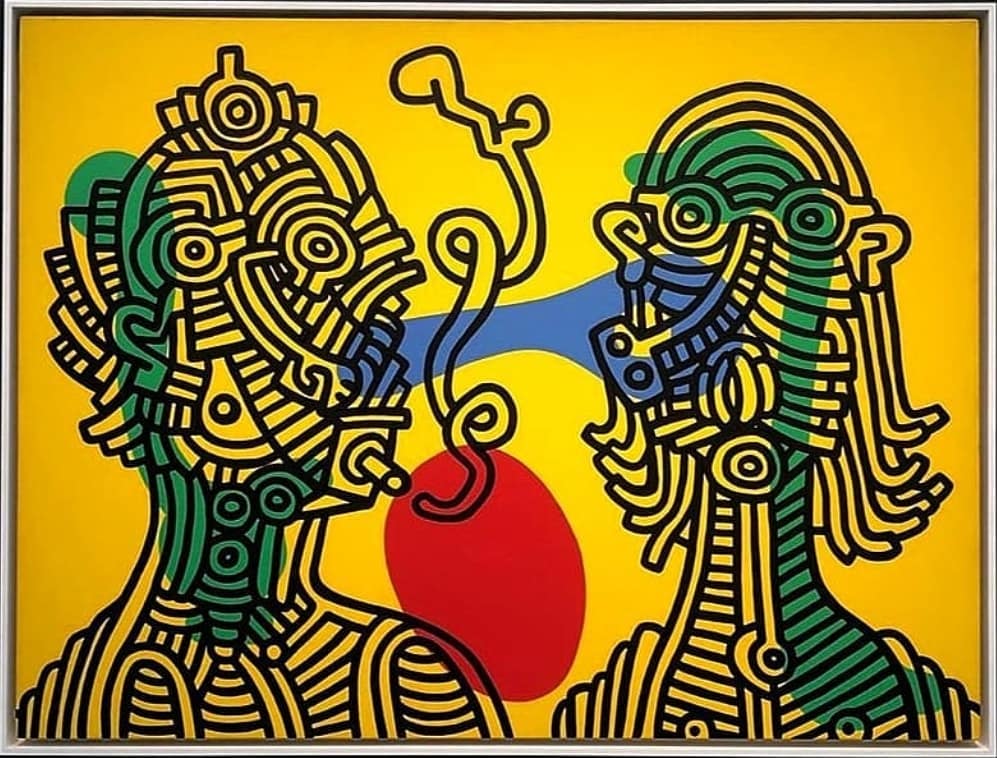 Keith Haring Keith and Julia 1986 B3gqzR nsS8