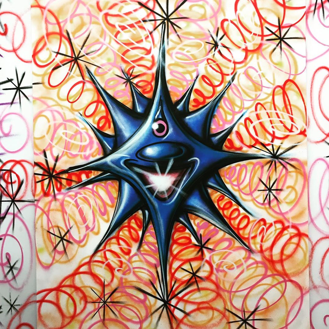 Kenny Scharf Blue Star 2004