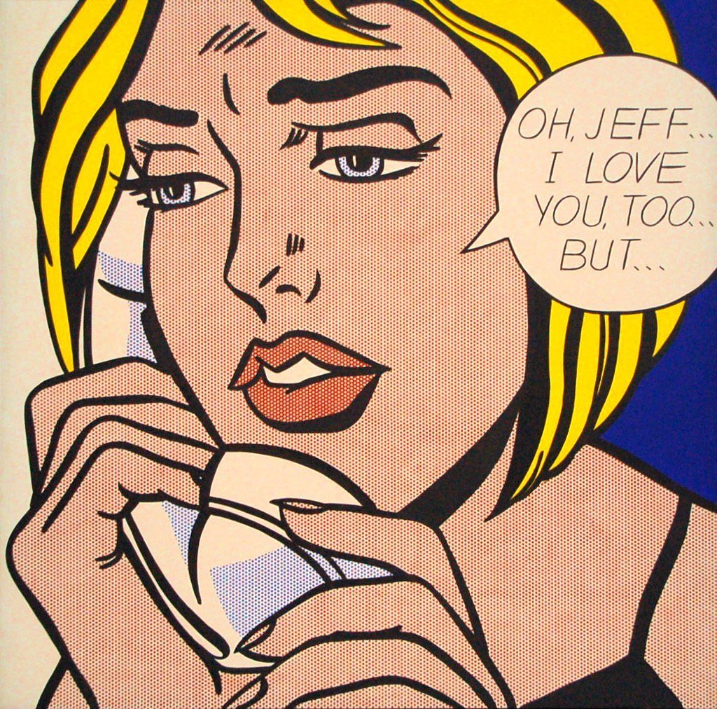 ROY LICHTENSTEIN Oh Jeff...I Love You Too...But ... 1964 B3uNBW oGSK