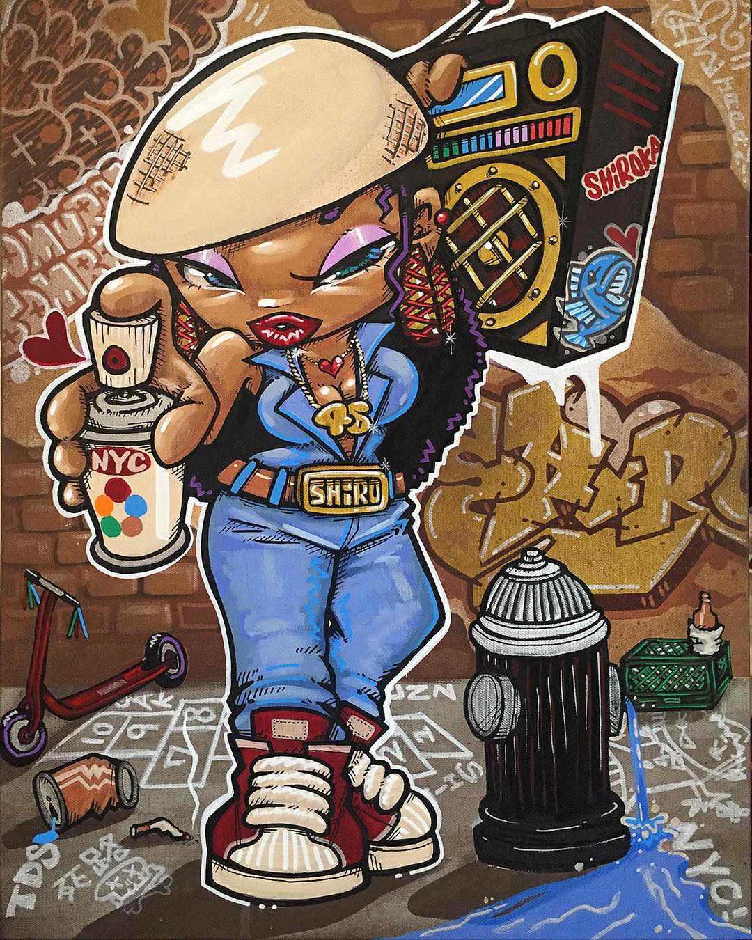 29 Beautiful Hip Hop Street Art By Japanese Artist Shiro