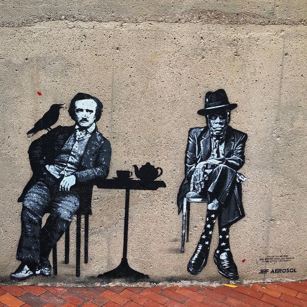 jeff aerosol Edgar Allan Poe Has Invited John Lee Hooker to His Little Tea Party B3271JmATt4