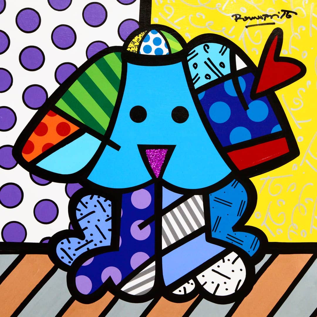 romero britto Animal Dog h