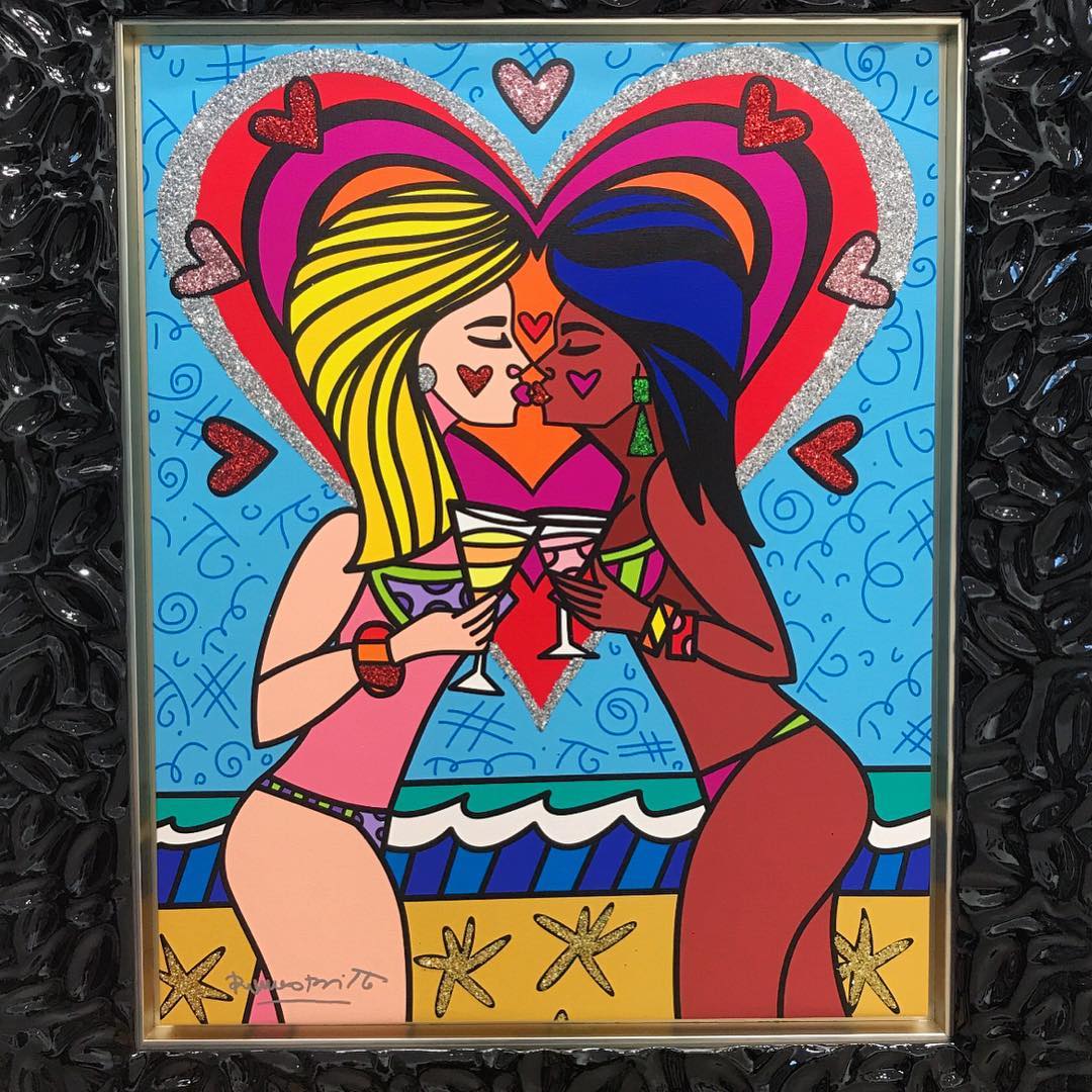 romero britto Beach Party BXRi9eYBtBY