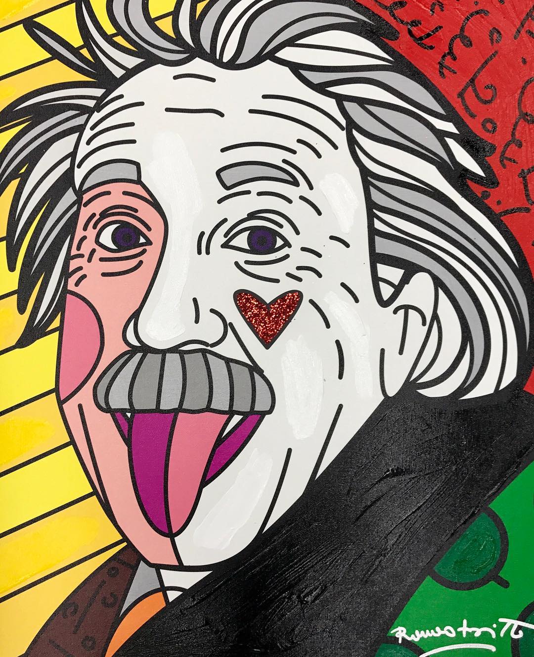 romero britto Einstein Be4GGfgnUec