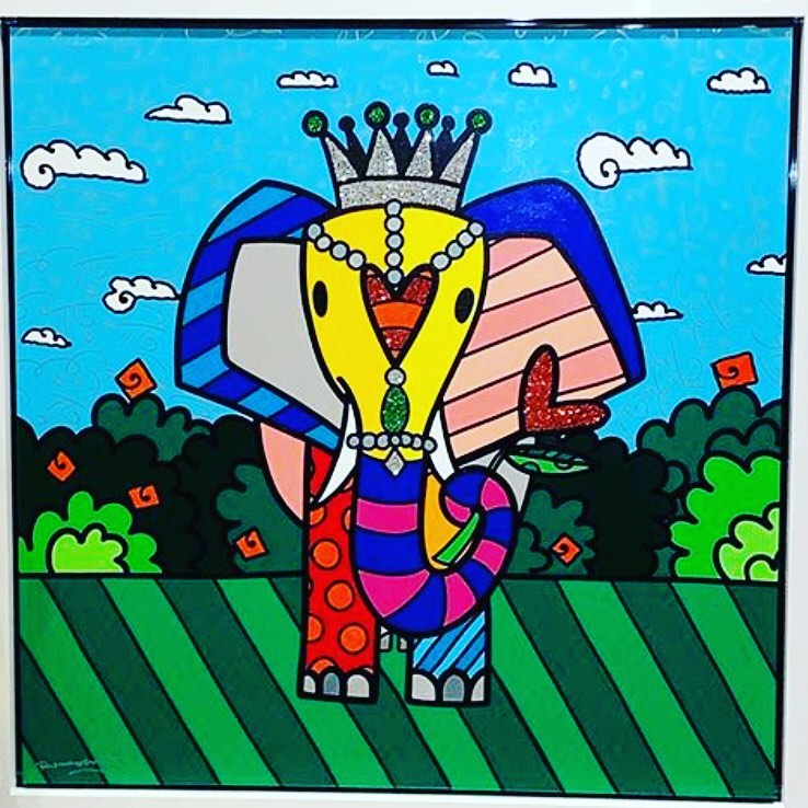 romero britto Elephant B35 WVKl0fH