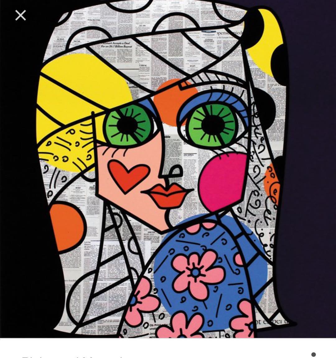 romero britto Green Eyes BX