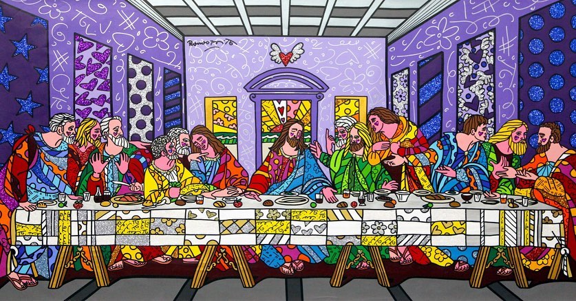 romero britto Last Supper B3Bgai3nbER