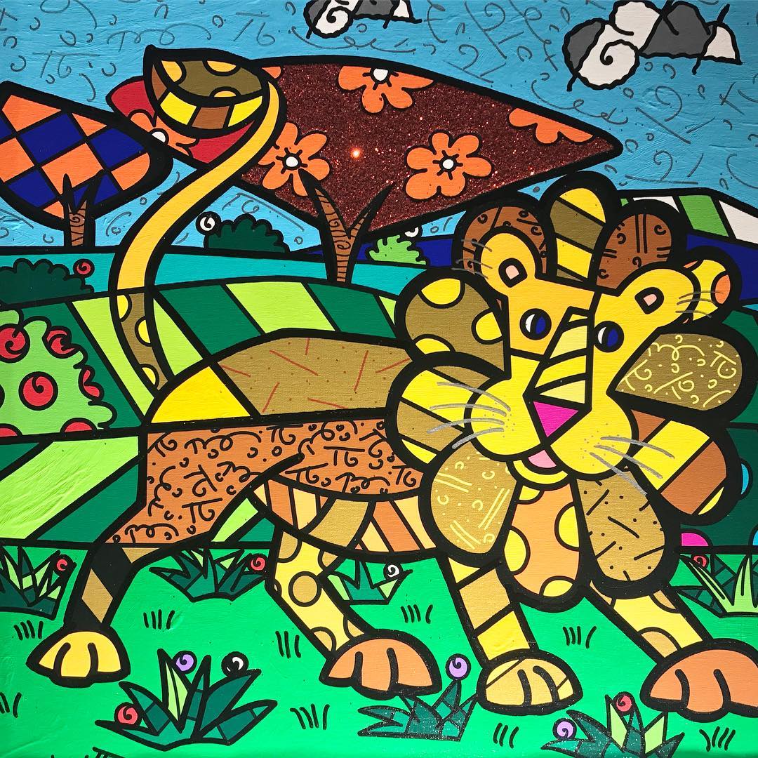 romero britto Lion BWvSp71HISn