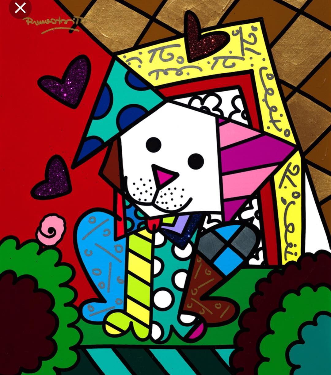 romero britto Puppy Lovely BodzfYUnoyC