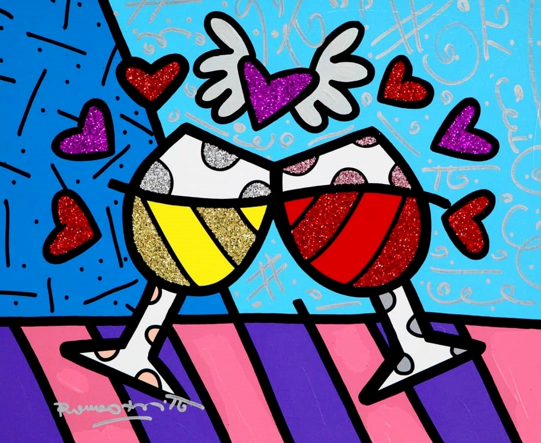 romero britto Toast To LOve B2MZL0Ql0VS