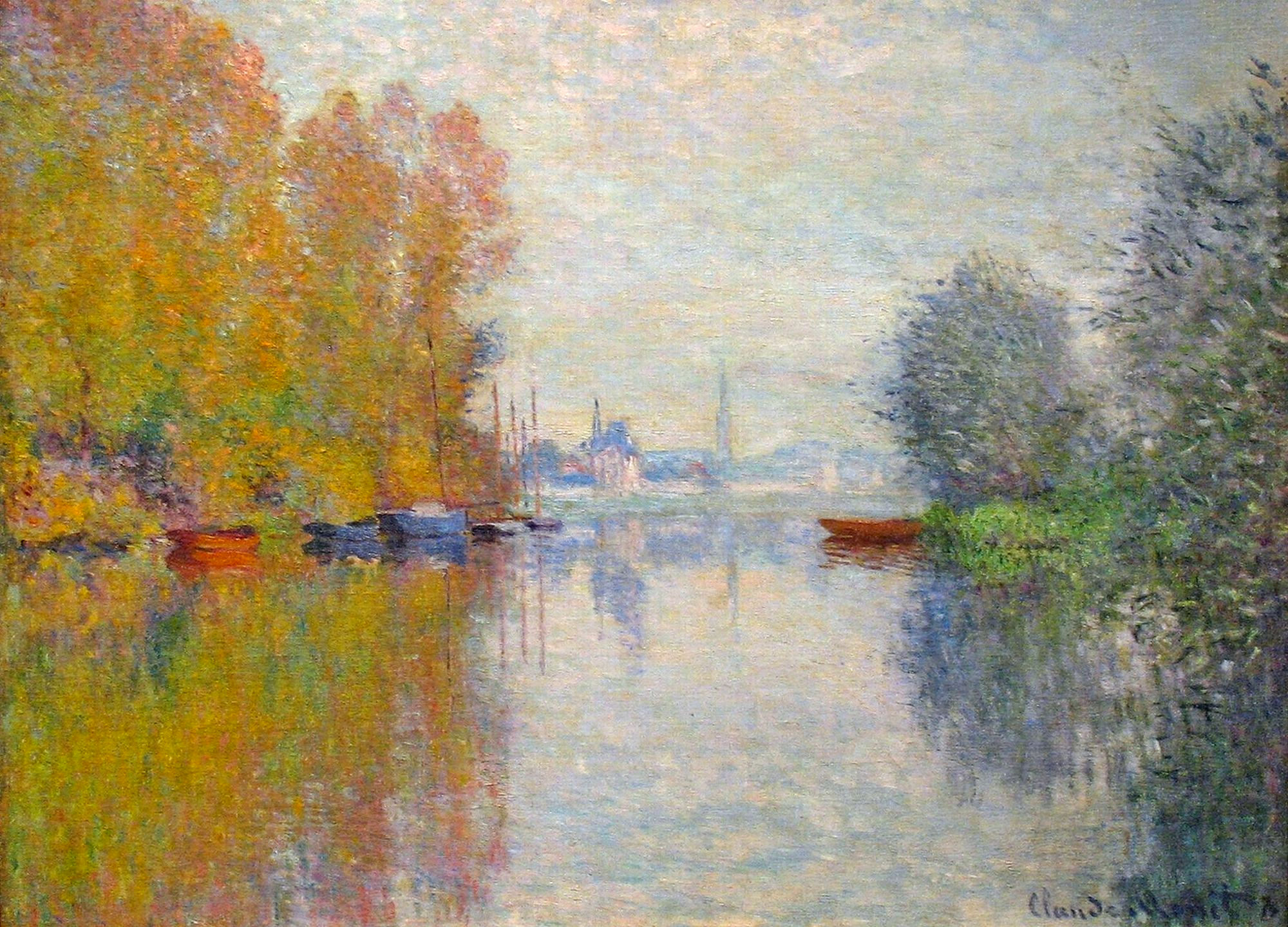 Claude Monet Autumn on the Seine at Argenteuil 1873 artsviewer