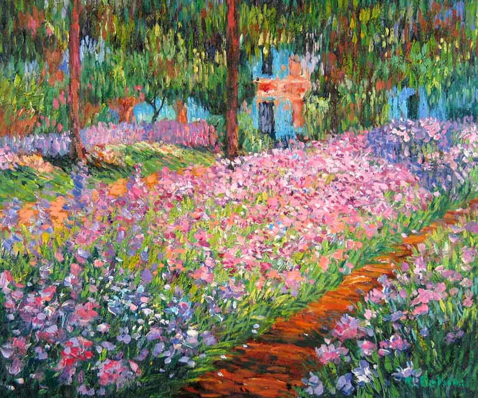 Claude Monet The Artists Garden at Giverny 1900 nurlailiatulmachmudah