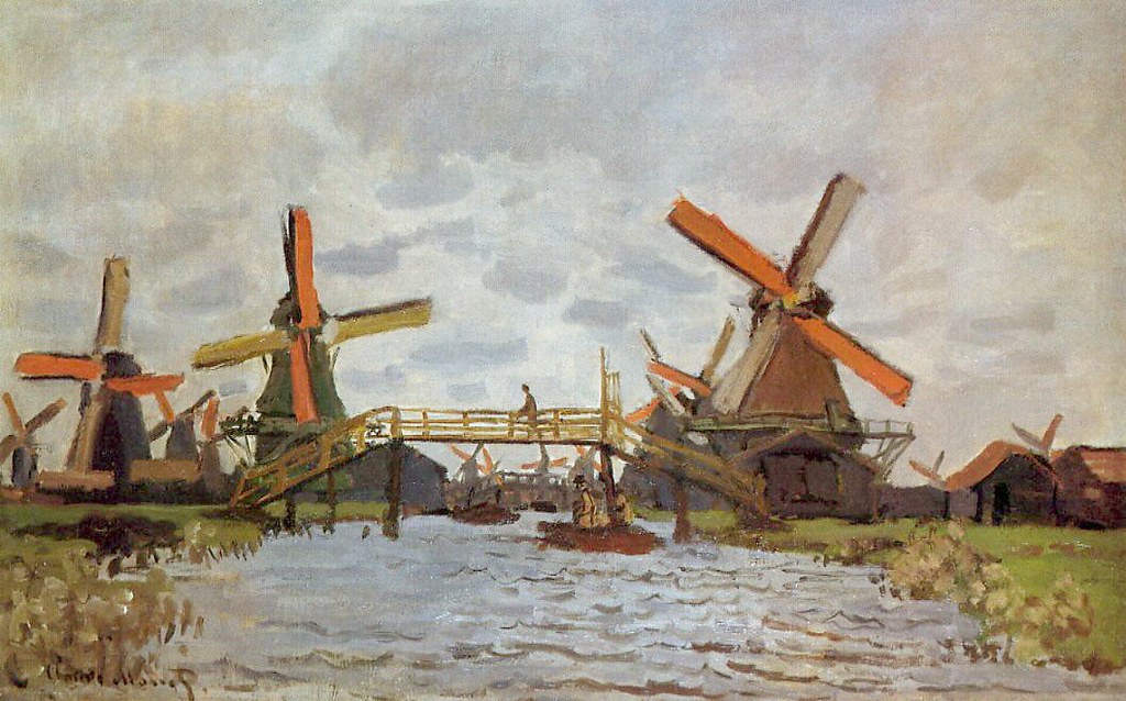 Claude Monet Windmills near Zaandam 1871 proleutimpressionists