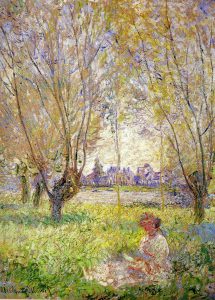Claude Monet Woman Sitting under the Willows 1880 pixels