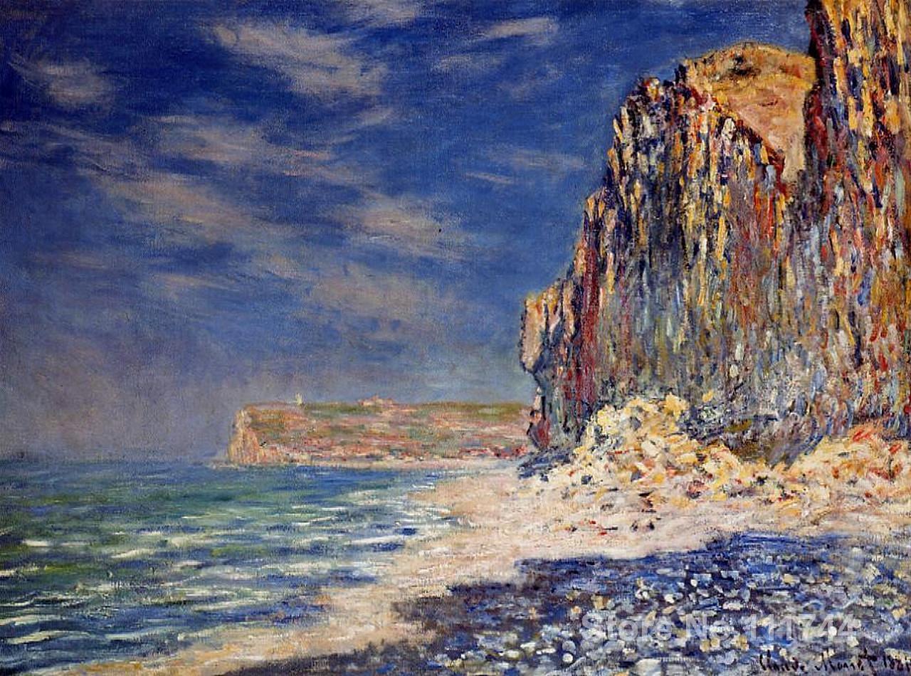 Claude Monet cliff near fecamp 1881 palitrauvl