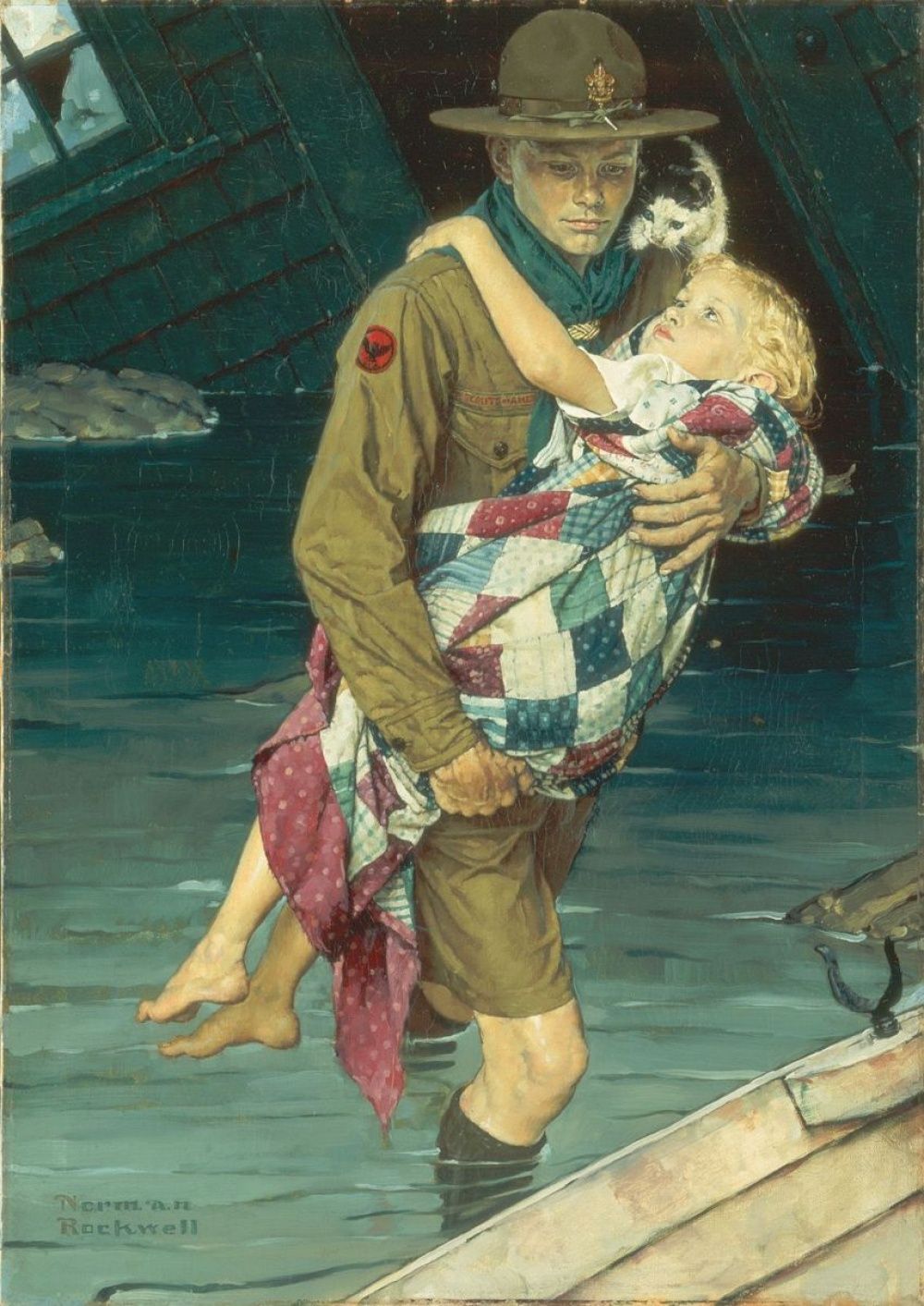 NormanRockwell A Scout is Helpful 1939 dartblog