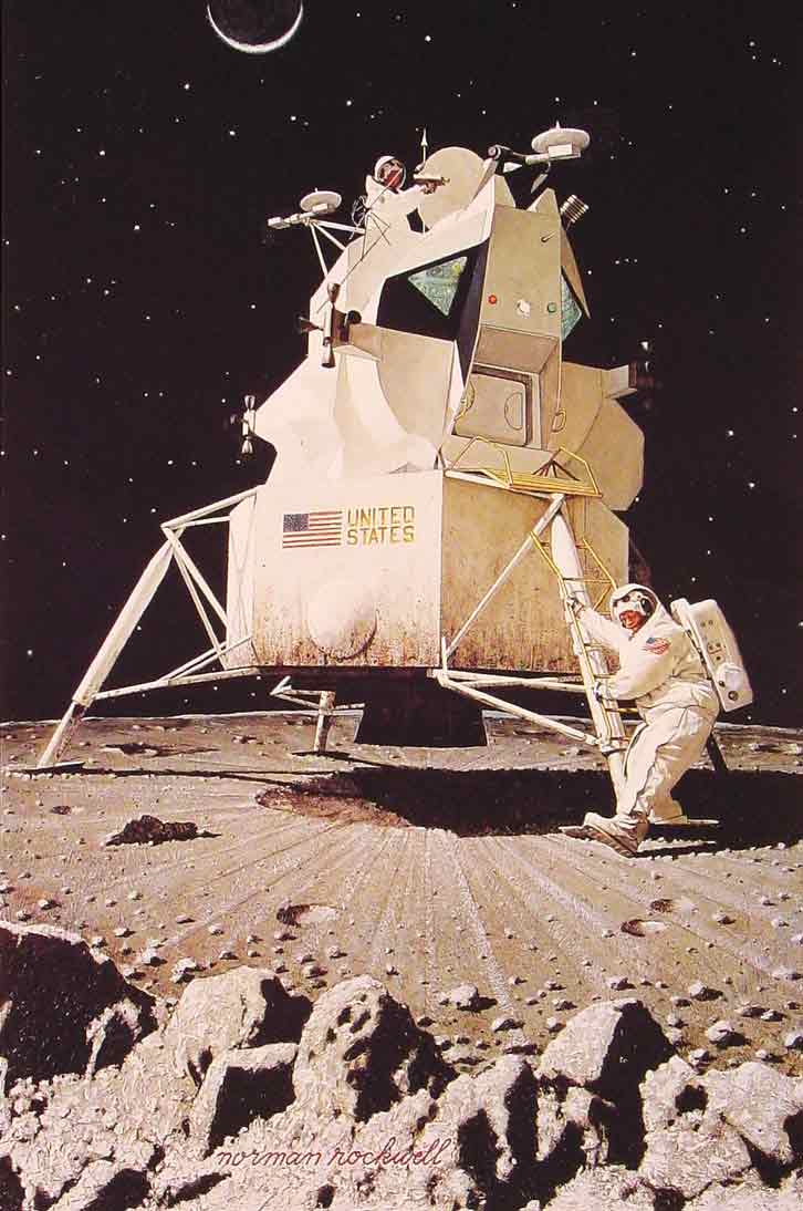 NormanRockwell Man on the Moon 1967 book530