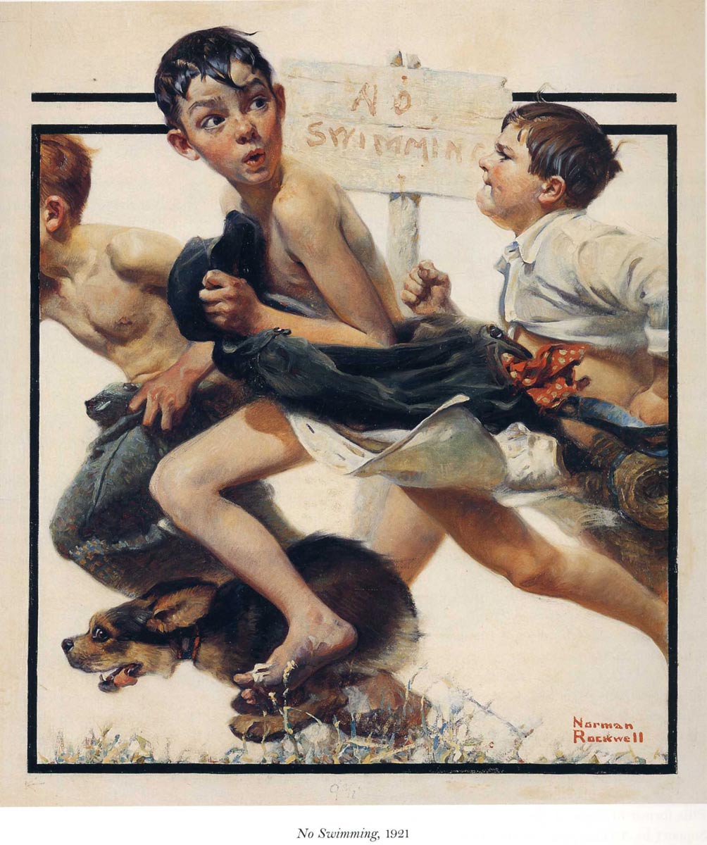 NormanRockwell No Swimming 1921 geofotoput