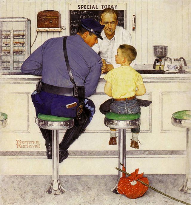 NormanRockwell The Runaway 1958 alain.ritzenthaler