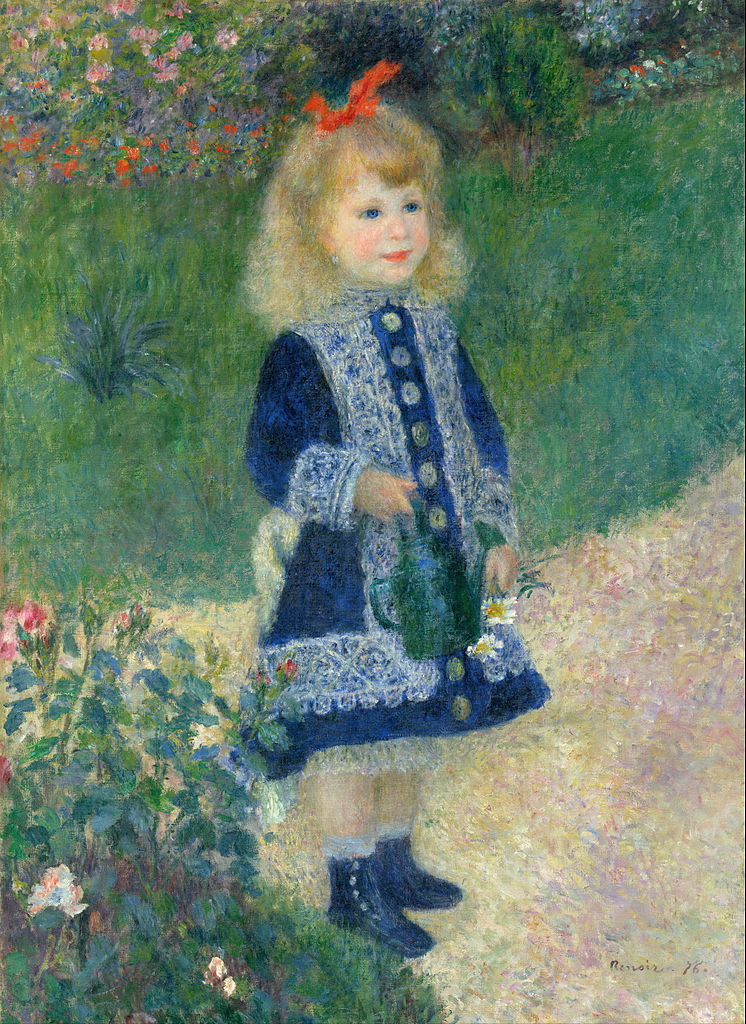 Pierre Auguste Renoir A Girl with a Watering Can 1875 paintingvalley