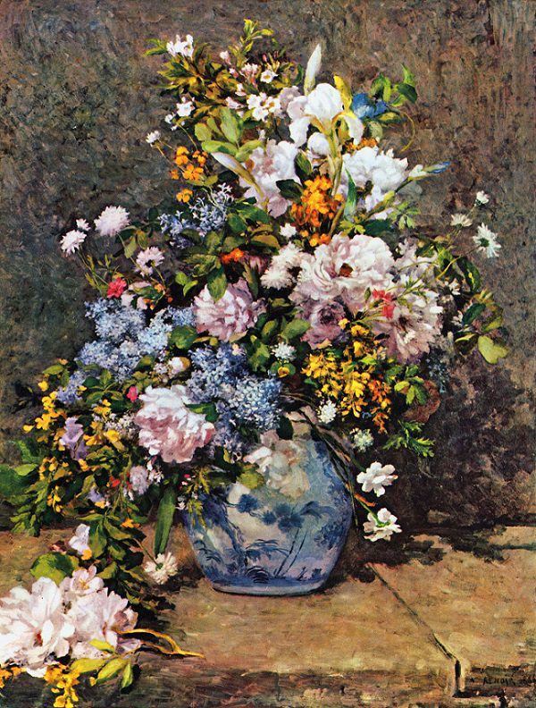 Pierre Auguste Renoir Spring Bouquet 1866 judaica art