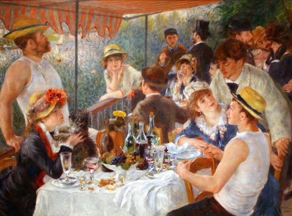 Pierre Auguste Renoir Luncheon of the Boating Party 1881 17green