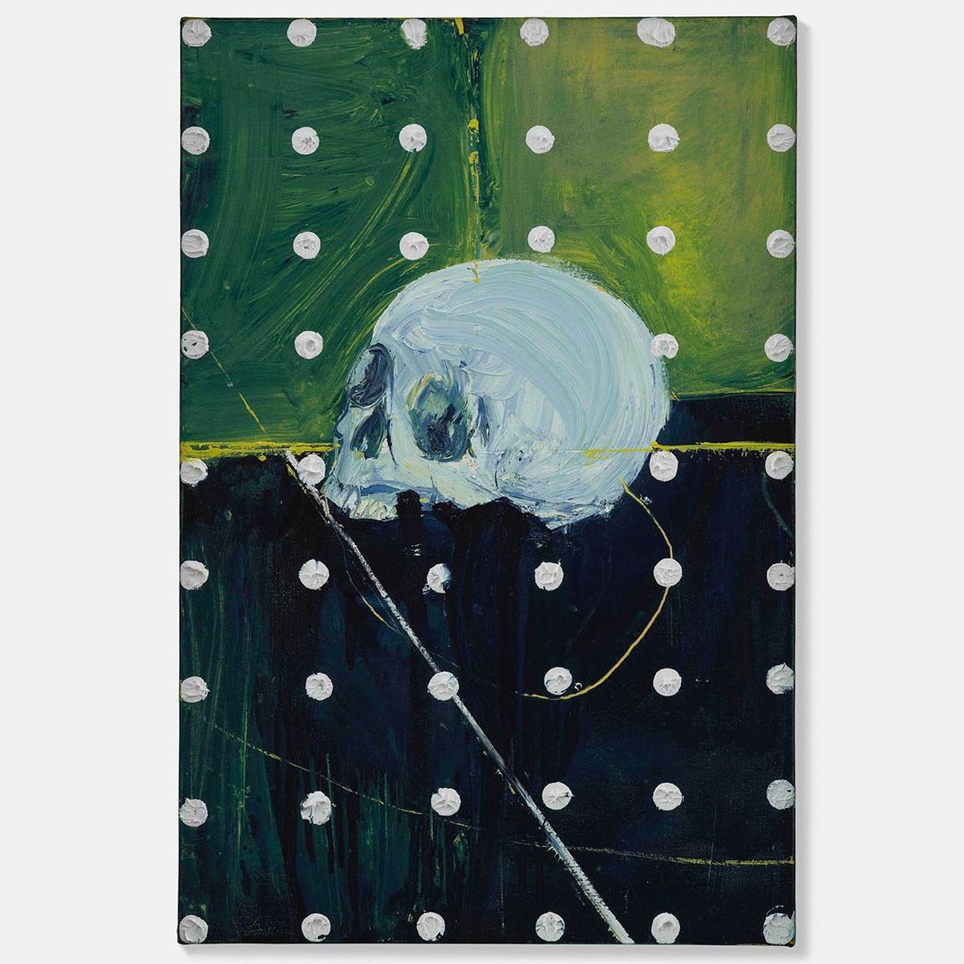 damien hirst Green Half Skull 2009 B1wCRLJnaZS