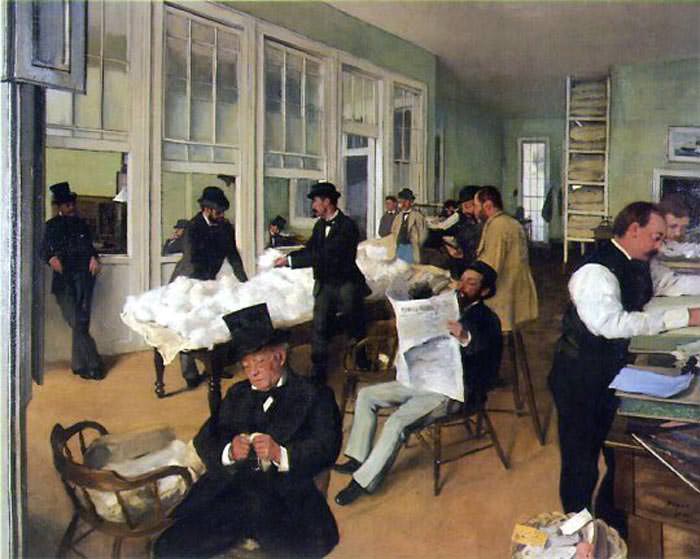 edgar degas A Cotton Office in New Orleans 1873 educationquizzes