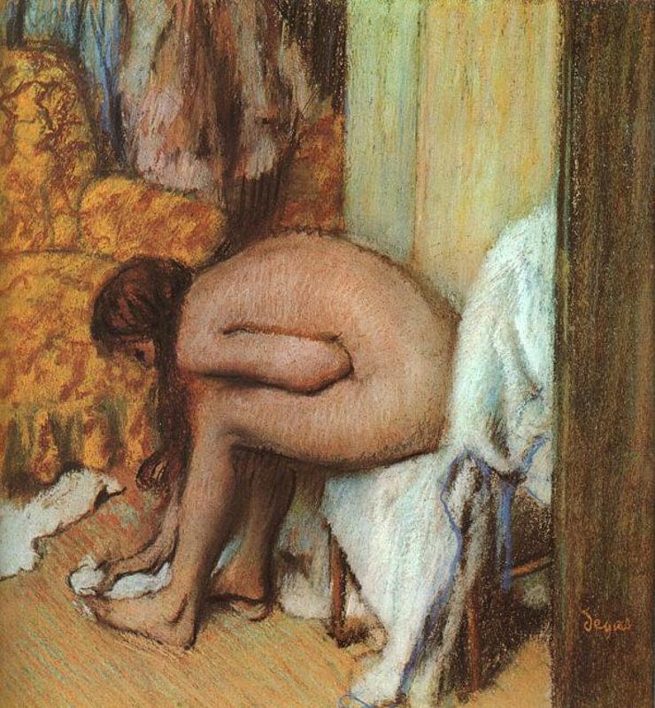 edgar degas After the Bath Woman Drying her feet 1886 falsi d autore
