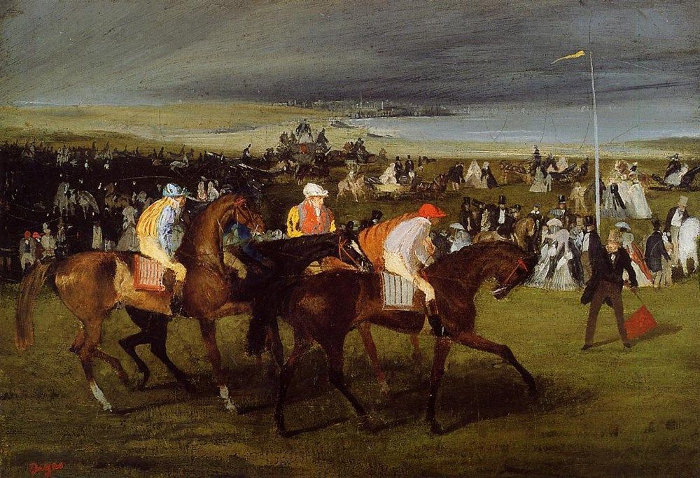 edgar degas At the Races. the Start 1861 1862 tradizioneattacchi