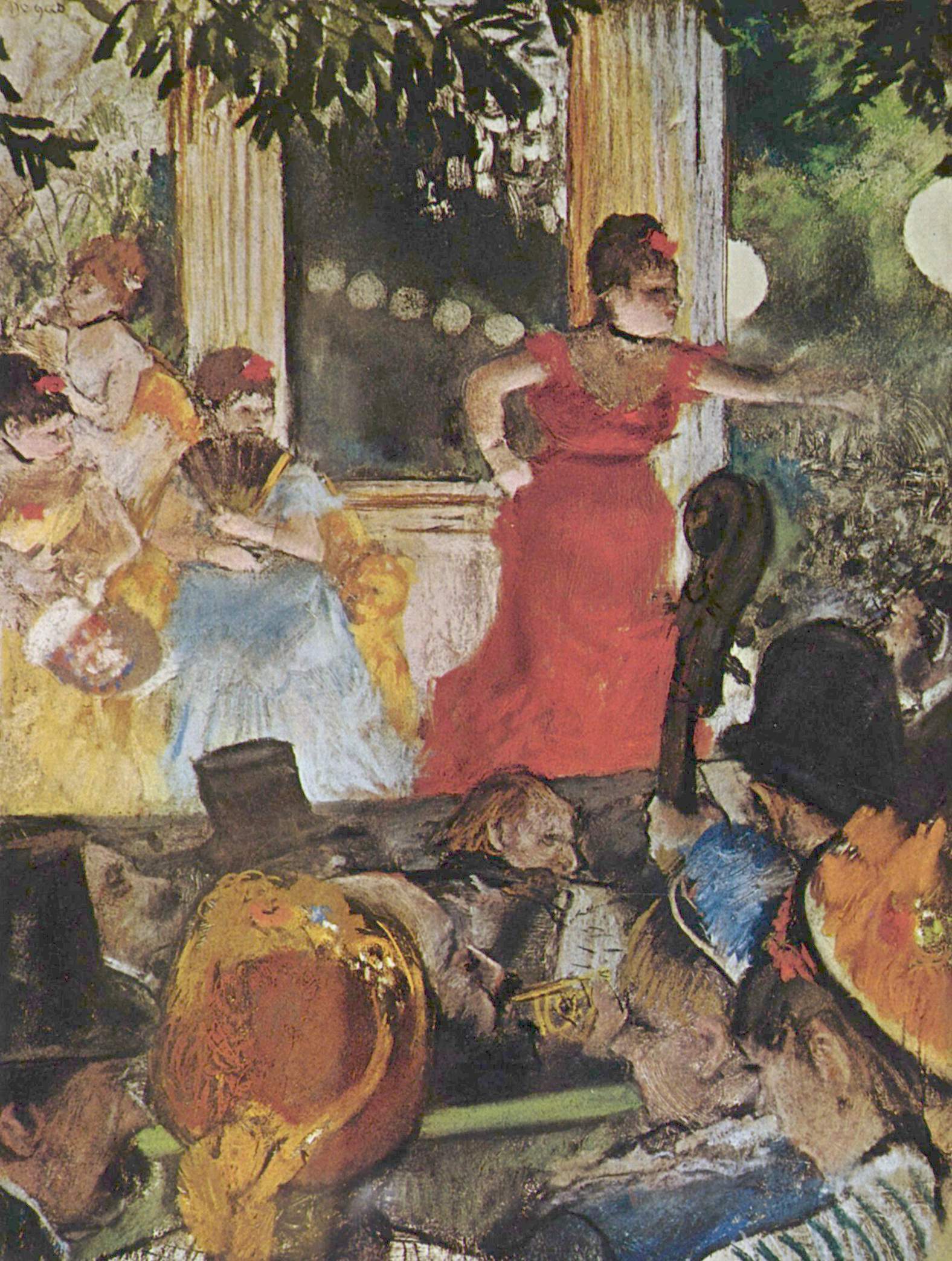 edgar degas Cafe Concert at Les Ambassadeurs 1877 clareflourish