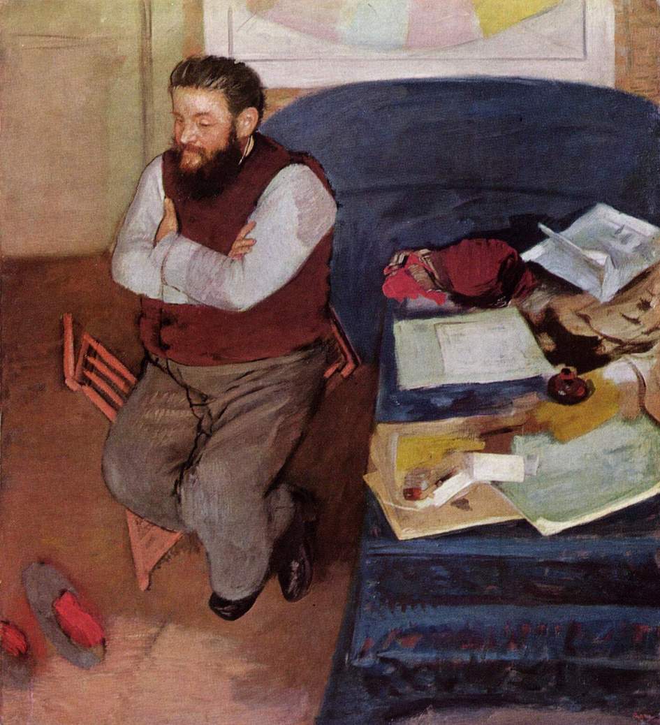 edgar degas Portrait of Diego Martelli 1879 mydailyartdisplay