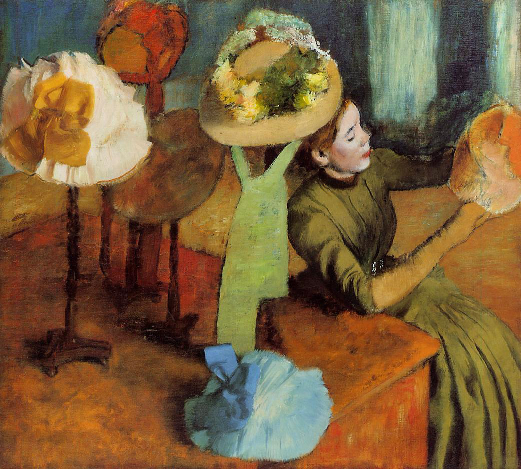 edgar degas The Millinery Shop 1886 painterskeys