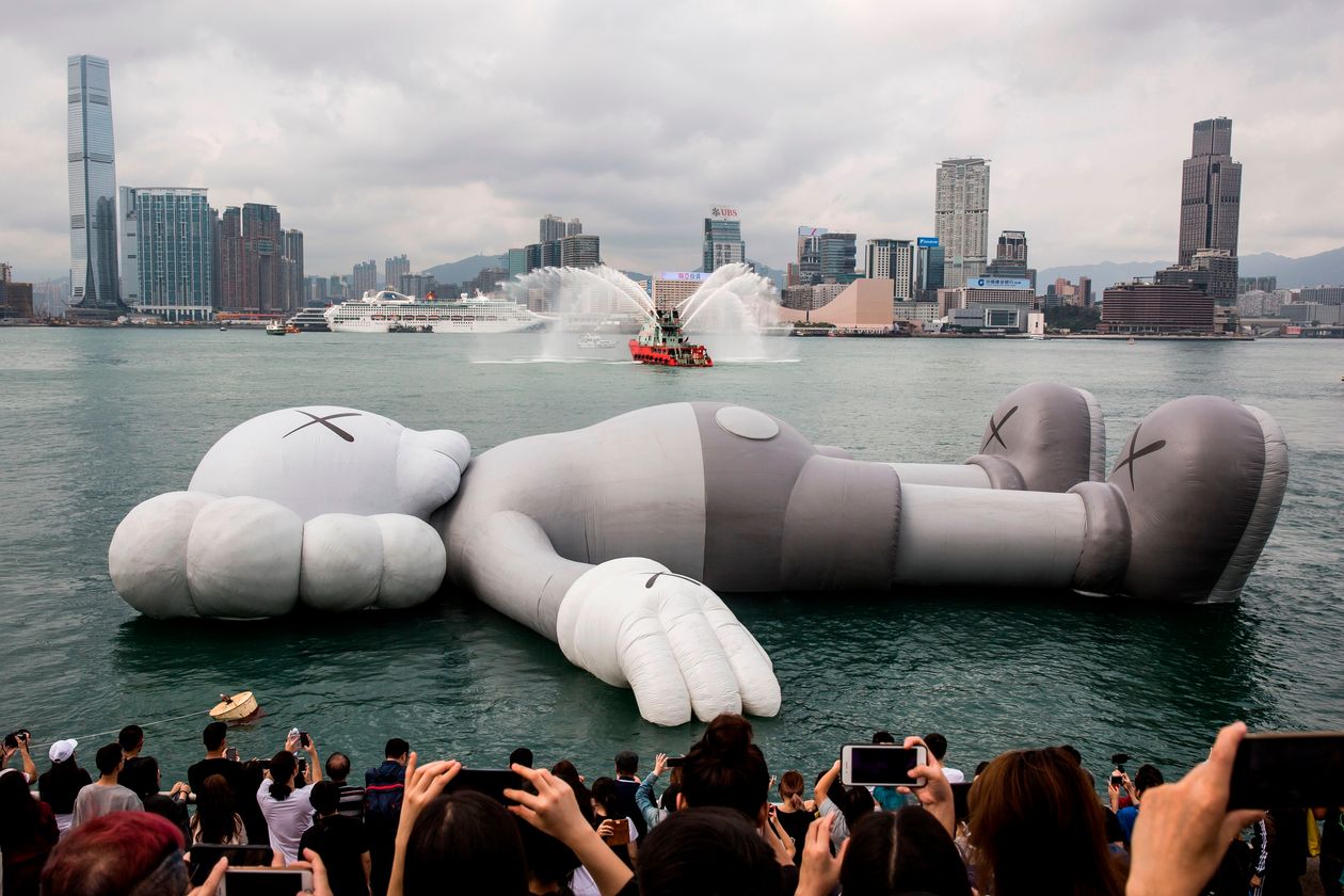 kaws The Companion Hong Kongs Victoria Harbourwsj