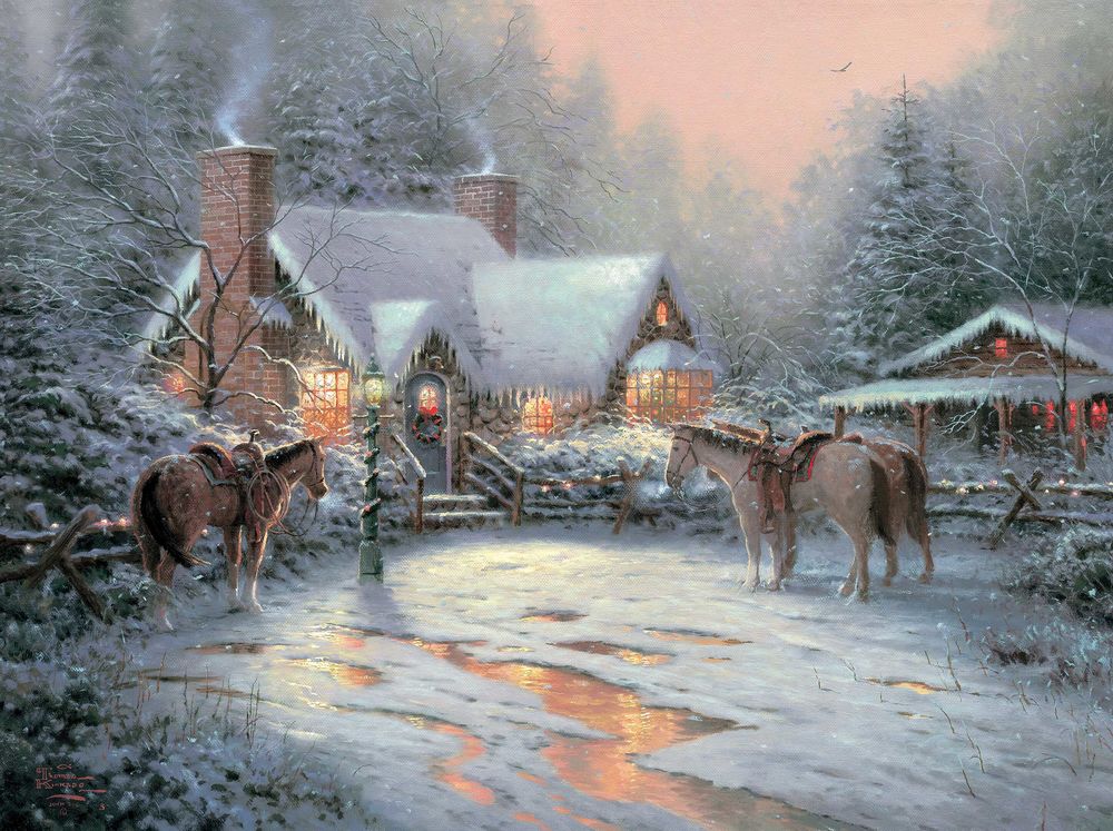 kinkade A Christmas Welcome 1997 wallpapers.99px sss