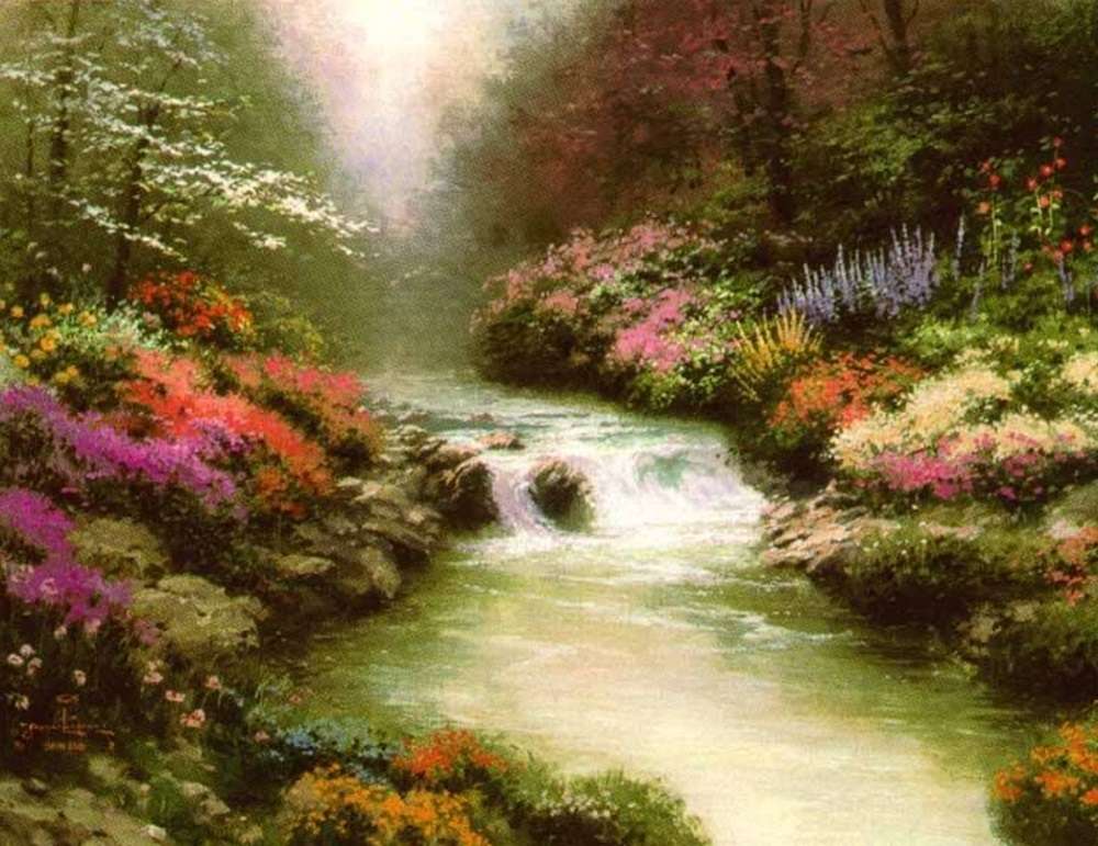 kinkade Beside Still Water 1992 imagui