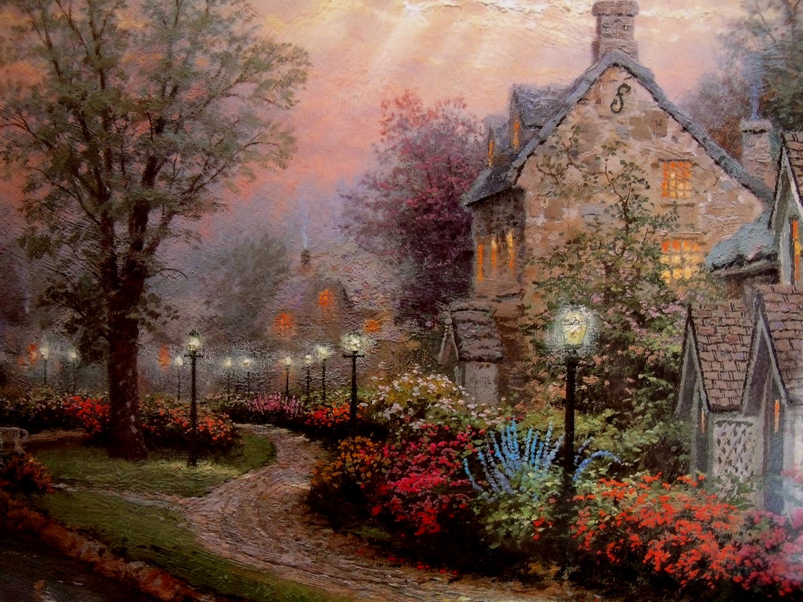 kinkade Lamplight Lane 1993 poeticshutterbug