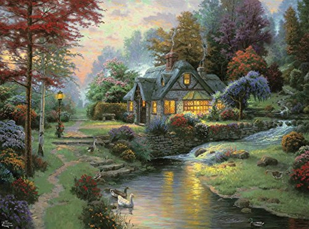 kinkade Stillwater Cottage 2005 fabtabshopk