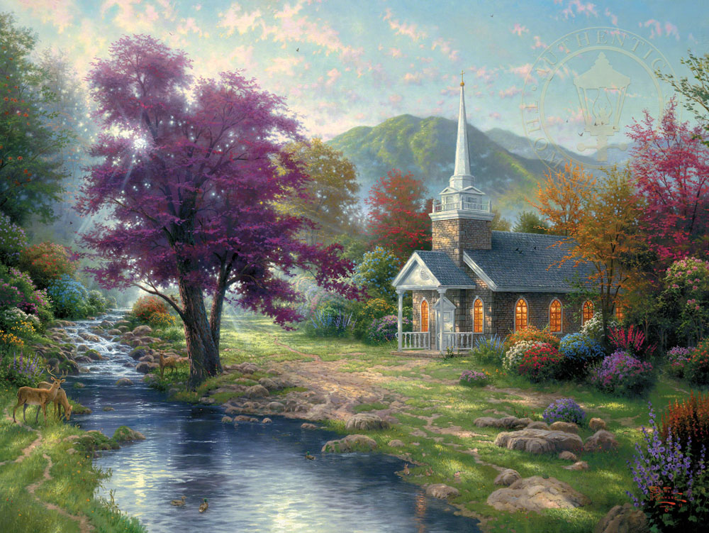 kinkade Streams of Living Water 2000 parkwestgallery