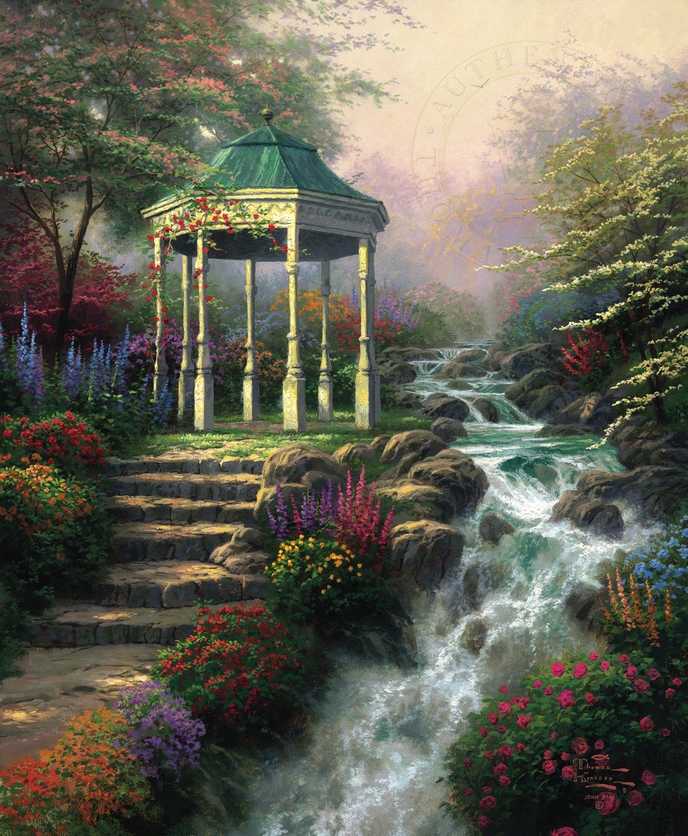 kinkade Sweetheart Gazebo 2002 evia