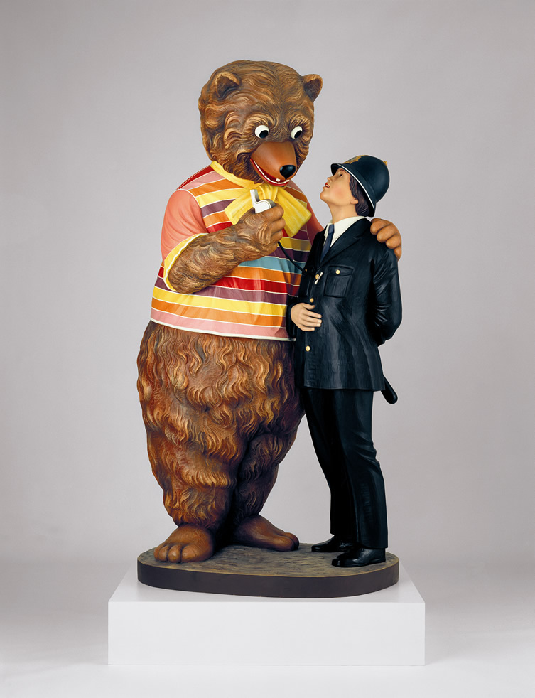 koons bear and policeman 1988 we heart