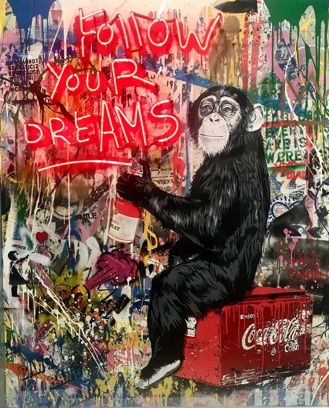 mr brainwash follow yourdreams monkeu B3OjvQzCzwU