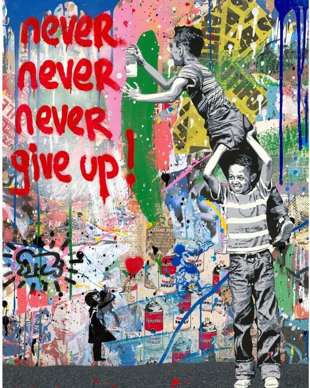 mr brainwash never give up