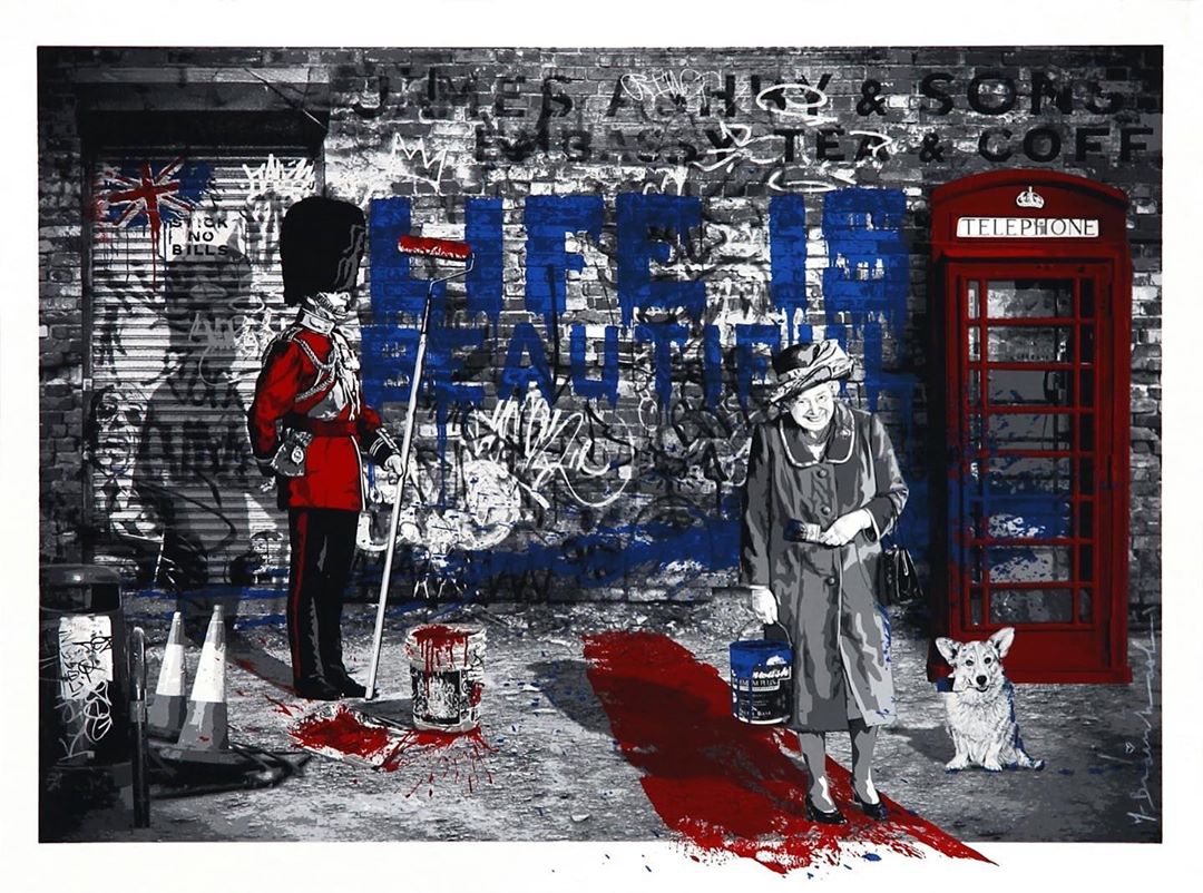 mr brainwash the qgeen life is beautiful B3B4PrMnCEi