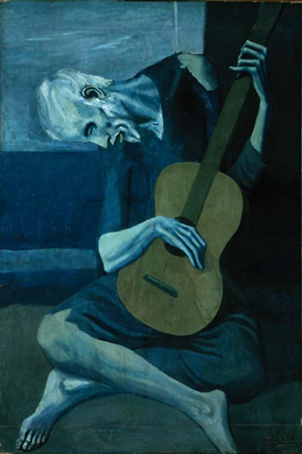 picaso The Old Guitarist 1903 upliftapart