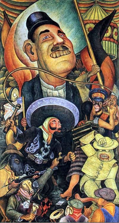 rivera Carnival of Mexican Life. Dictatorship 1936 farafonov