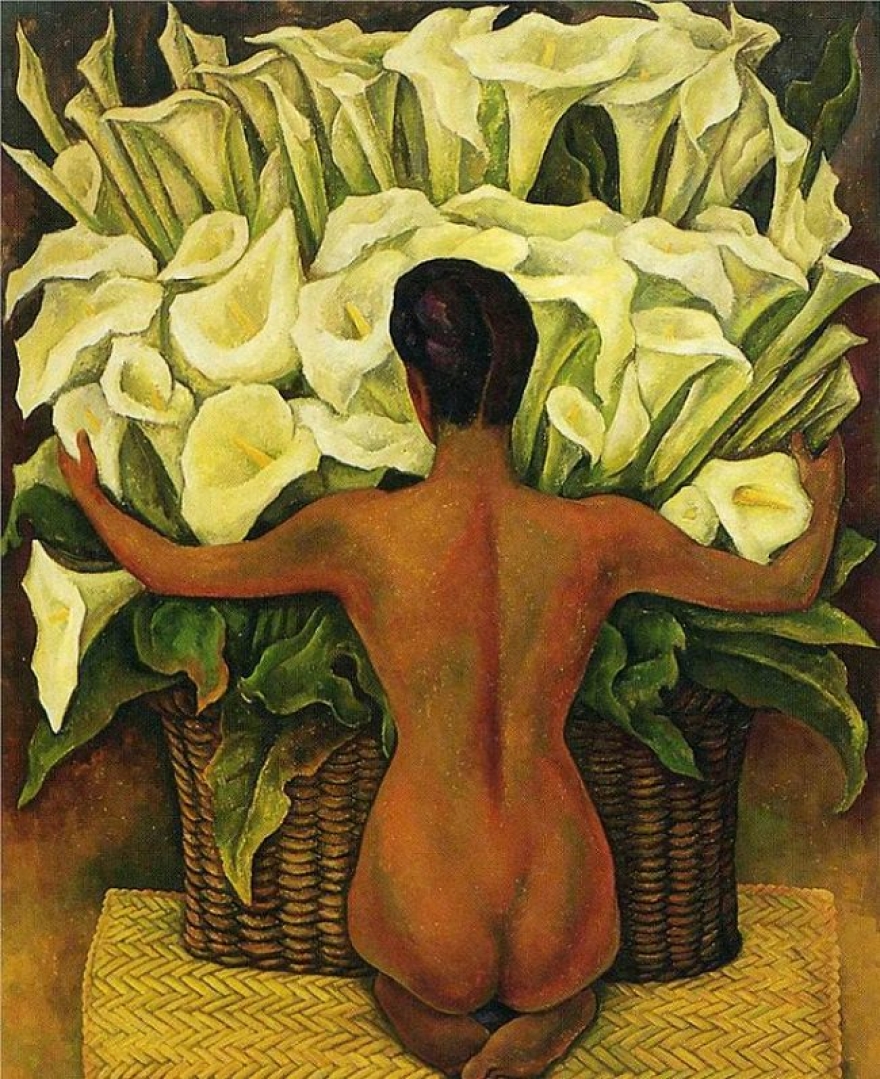 rivera Nude with Calla Lilies 1944 thegenealogyofstyle